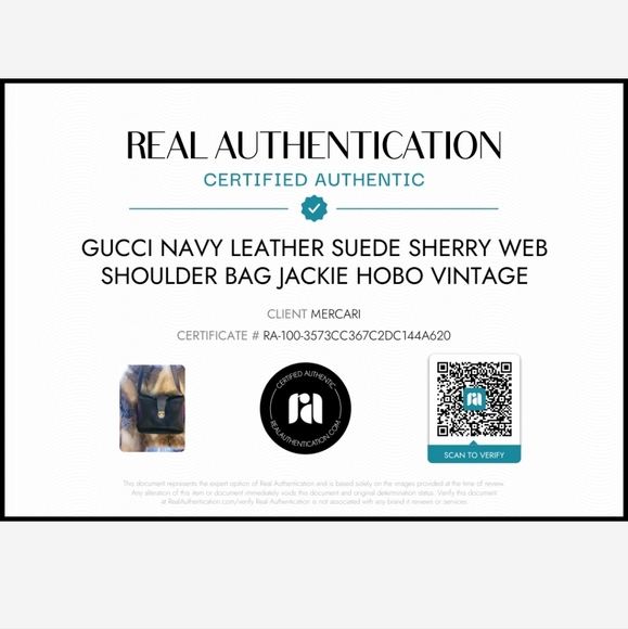 Gucci GG INTERLOCKING NAVY CLASP SHERRY WEB 1960 Shoulder Bag Authentic Bag - Picture 5 of 17